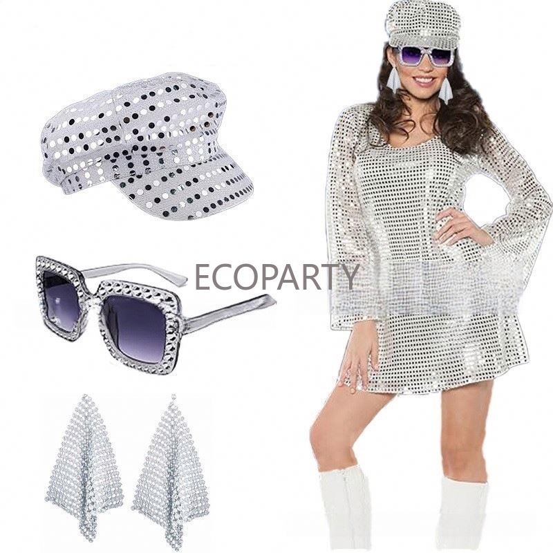 Women'S Accessories In The 70S - 2024 3PCS/5PCS 70s Costume da discoteca