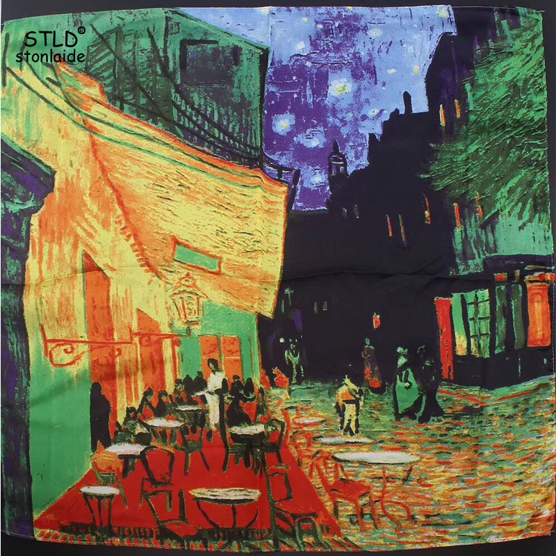 55 x55cm Eruo Van Gogh pittura - Silk Scarf Square recensione e prezzo