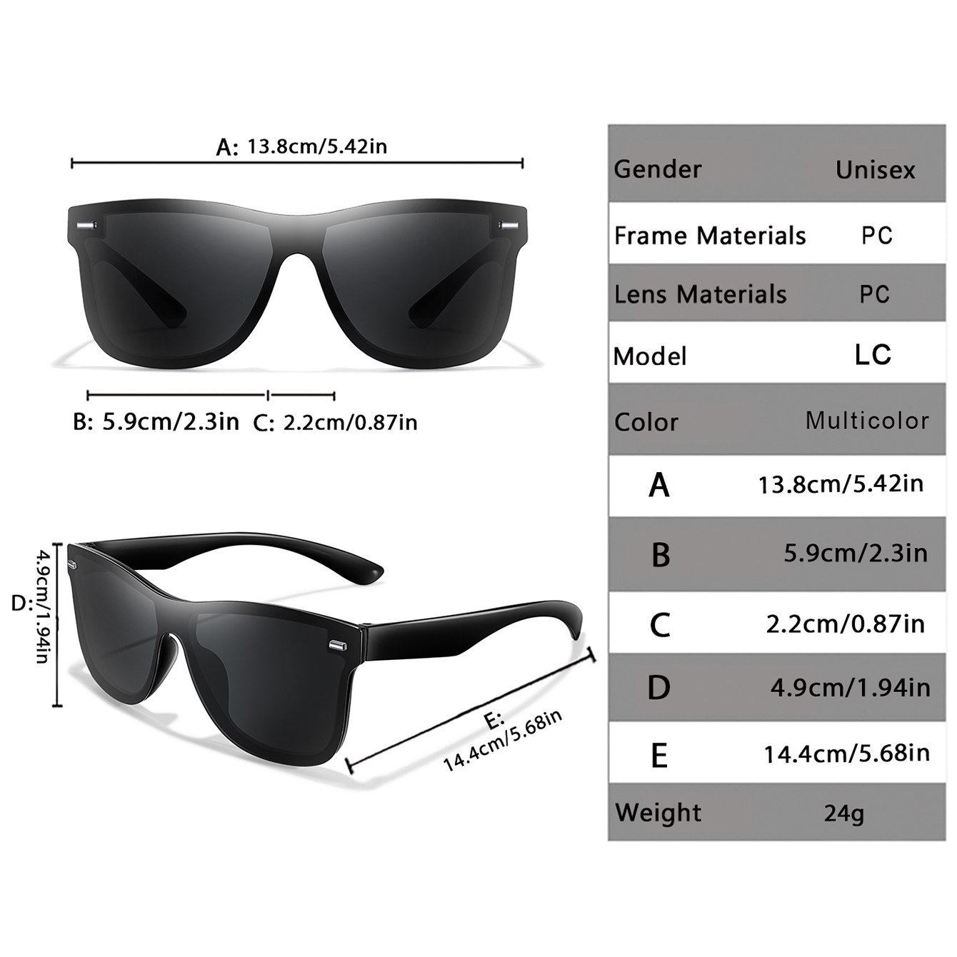 Uomo Donna Moda Occhiali da so - Sunglasses Oversized Square recensione e prezzo