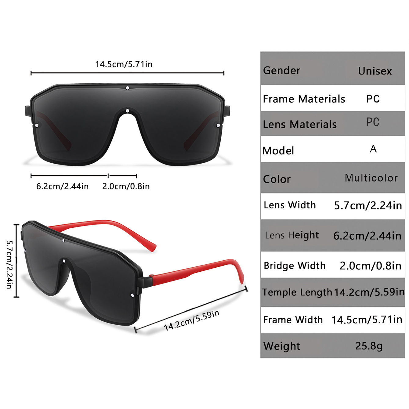 Occhiali da sole quadrati con  - Sunglasses Oversized Square recensione e prezzo